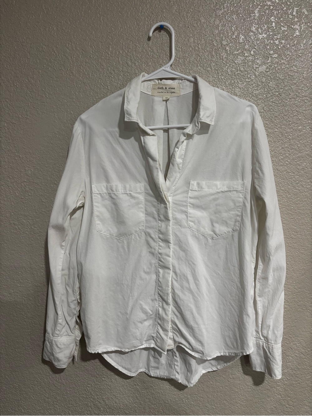 cloth & stone Cream Button-Down Shirt with Chest Pockets